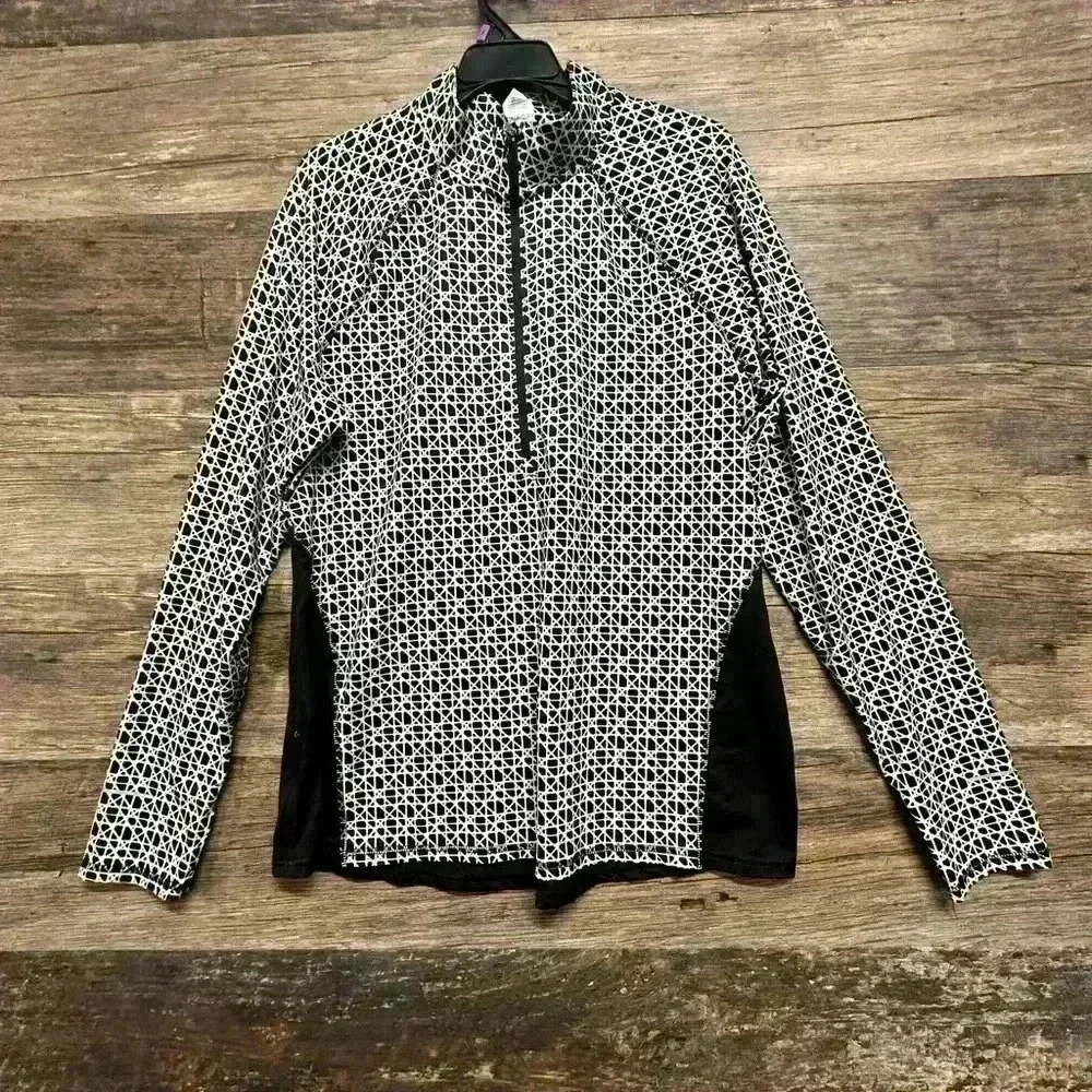 Champion Black and White Half Zip Women's Top
